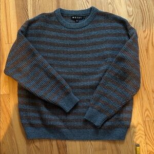 MOTEL ROCKS - Crewneck Sweater - Blue & Brown